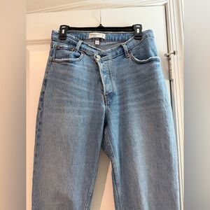 Abercrombie & Fitch Light Blue The Dad High Rise Curvy Love Jeans